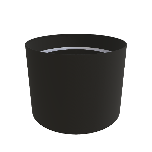 Matte Black Aluminum Circular Planter (24"D × 18"H) Raised Garden Bed - 3/16" Knife Edge Walls