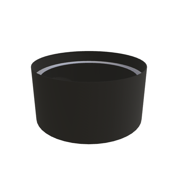 Matte Black Aluminum Circular Planter (36"D × 18"H) Raised Garden Bed - 3/16" Knife Edge Walls