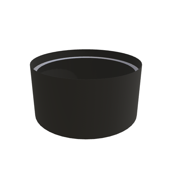Matte Black Aluminum Circular Planter (48"D × 24"H) Raised Garden Bed - 3/16" Knife Edge Walls