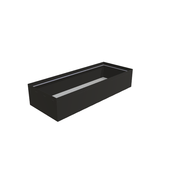 Matte Black Aluminum Rectangular Planter (48"W × 120"L × 24"H) Raised Garden Bed - 3/16" Knife Edge Walls