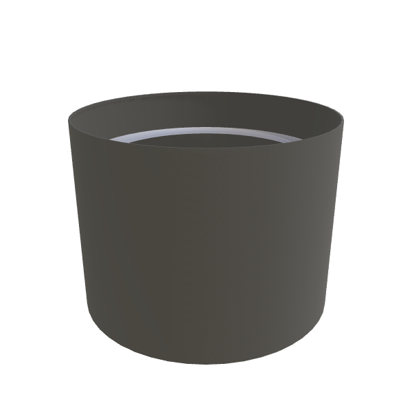 Matte Gray Aluminum Circular Planter (24"D × 18"H) Raised Garden Bed - 3/16" Knife Edge Walls
