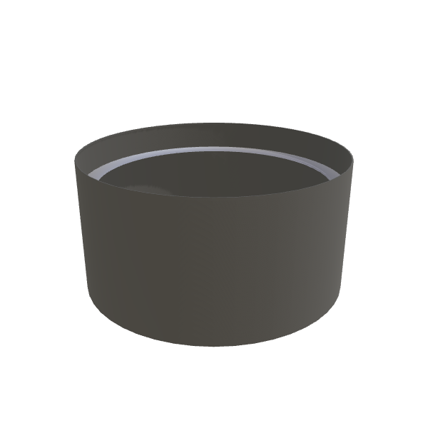 Matte Gray Aluminum Circular Planter (36"D × 18"H) Raised Garden Bed - 3/16" Knife Edge Walls
