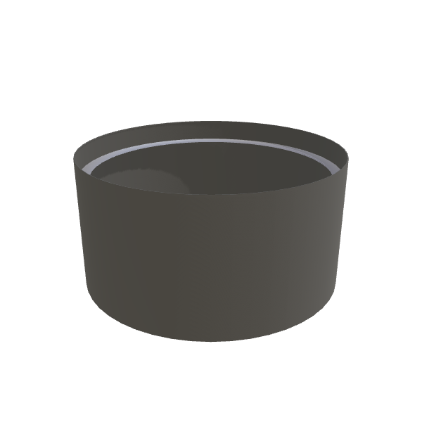 Matte Gray Aluminum Circular Planter (48"D × 24"H) Raised Garden Bed - 3/16" Knife Edge Walls