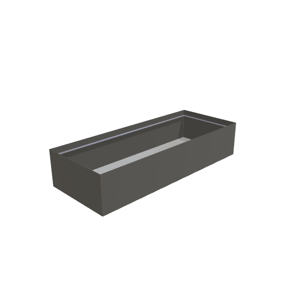 Matte Gray Aluminum Rectangular Planter (48"W × 120"L × 24"H) Raised Garden Bed - 3/16" Knife Edge Walls