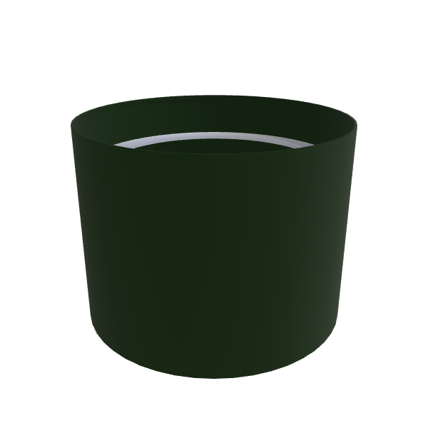 Matte Sage Green Aluminum Circular Planter (24"D × 18"H) Raised Garden Bed - 3/16" Knife Edge Walls