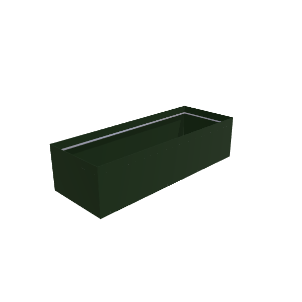 Matte Sage Green Aluminum Rectangular Planter (36"W × 96"L × 24"H) Raised Garden Bed - 3/16" Knife Edge Walls