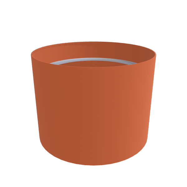 Matte Terracotta Aluminum Circular Planter (24"D × 18"H) Raised Garden Bed - 3/16" Knife Edge Walls