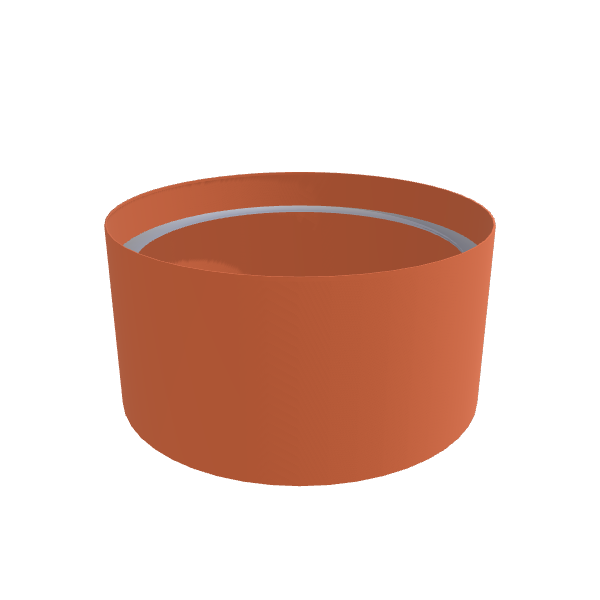 Matte Terracotta Aluminum Circular Planter (36"D × 18"H) Raised Garden Bed - 3/16" Knife Edge Walls