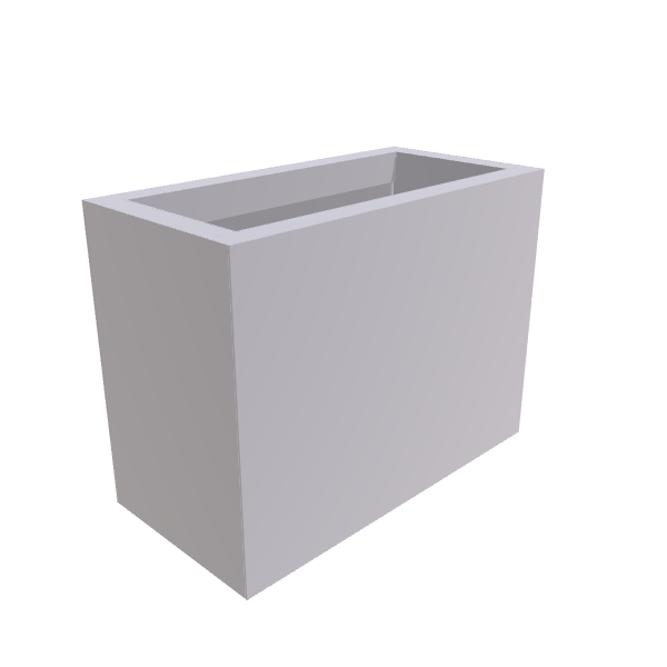 Matte White Aluminum Rectangular Planter (12"W × 24"L × 18"H) Raised Garden Bed - 1/8" Formed Edge Walls