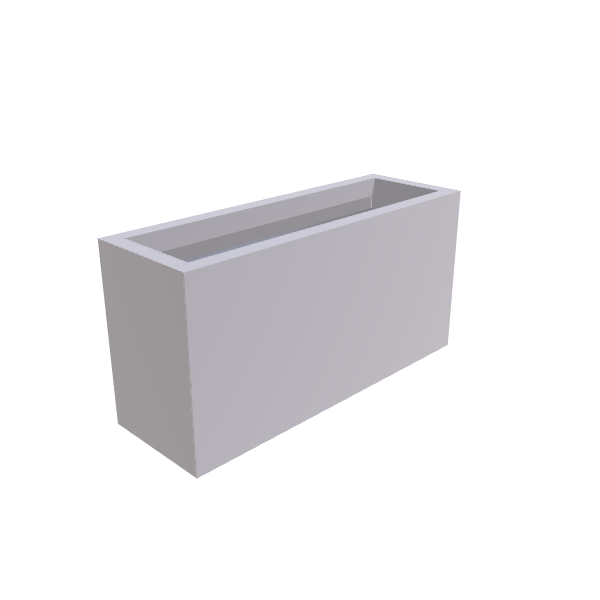 Matte White Aluminum Rectangular Planter (12"W × 36"L × 18"H) Raised Garden Bed - 1/8" Formed Edge Walls