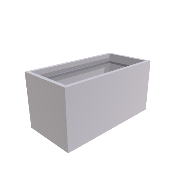Matte White Aluminum Rectangular Planter (24"W × 48"L × 24"H) Raised Garden Bed - 1/8" Formed Edge Walls