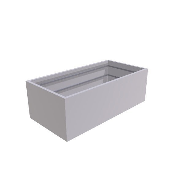 Matte White Aluminum Rectangular Planter (36"W × 72"L × 24"H) Raised Garden Bed - 1/8" Formed Edge Walls