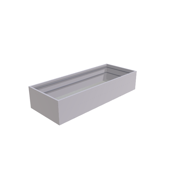 Matte White Aluminum Rectangular Planter (48"W × 120"L × 24"H) Raised Garden Bed - 1/8" Formed Edge Walls