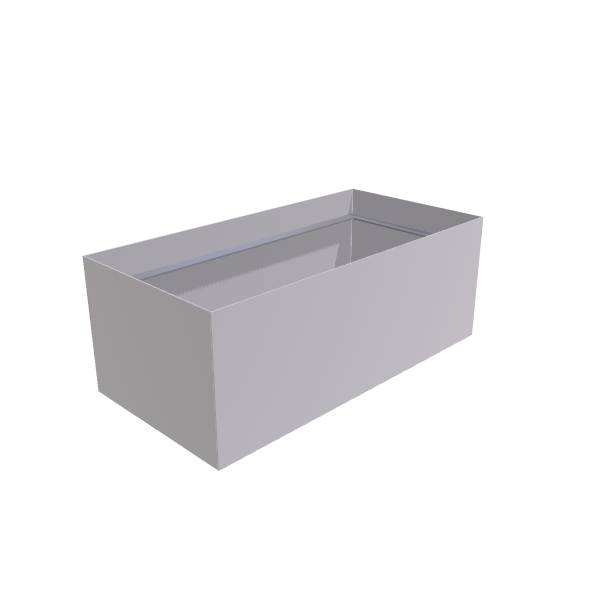 Matte White Aluminum Rectangular Planter (24"W × 48"L × 18"H) Raised Garden Bed - 3/16" Knife Edge Walls
