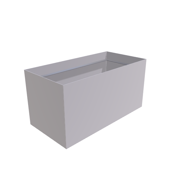 Matte White Aluminum Rectangular Planter (24"W × 48"L × 24"H) Raised Garden Bed - 3/16" Knife Edge Walls