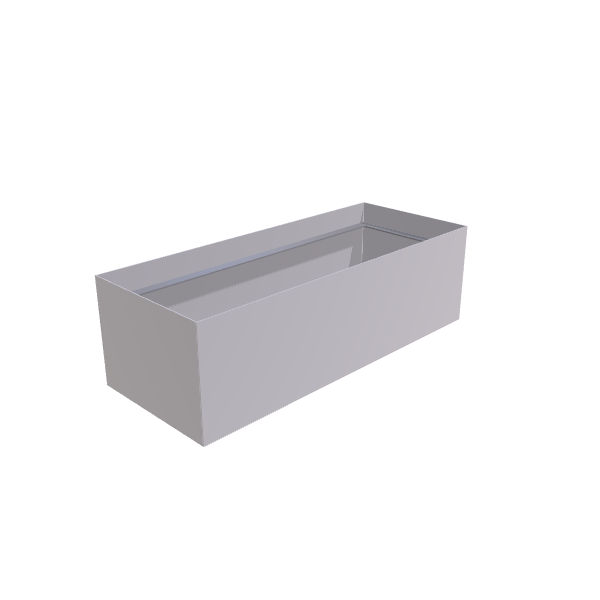 Matte White Aluminum Rectangular Planter (24"W × 60"L × 18"H) Raised Garden Bed - 3/16" Knife Edge Walls
