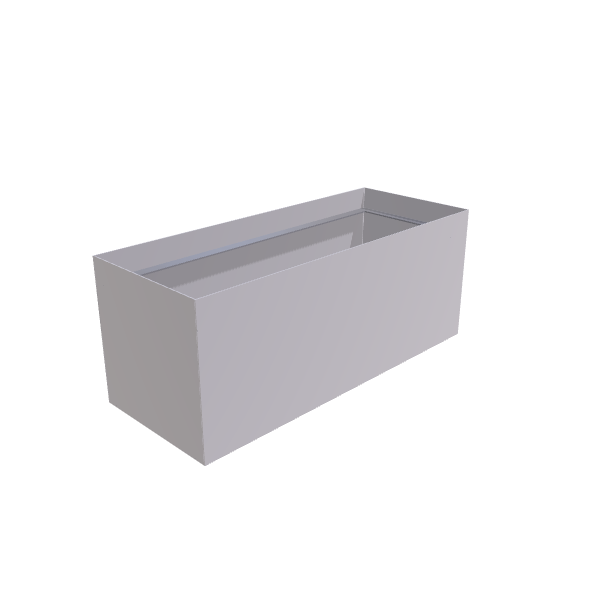 Matte White Aluminum Rectangular Planter (24"W × 60"L × 24"H) Raised Garden Bed - 3/16" Knife Edge Walls