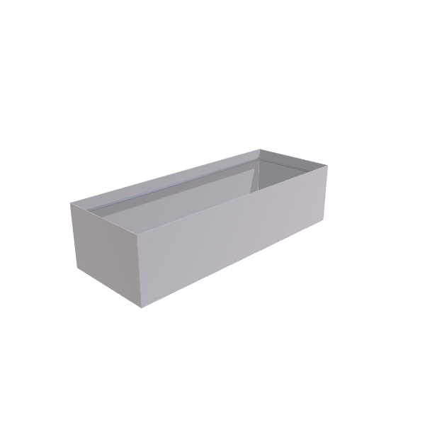 Matte White Aluminum Rectangular Planter (36"W × 96"L × 24"H) Raised Garden Bed - 3/16" Knife Edge Walls