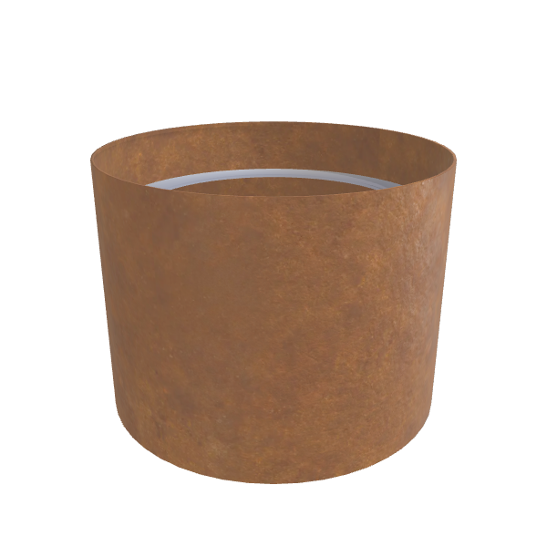 Corten Steel Circular Planter (24"D × 18"H) Raised Garden Bed - 7 ga Knife Edge Walls