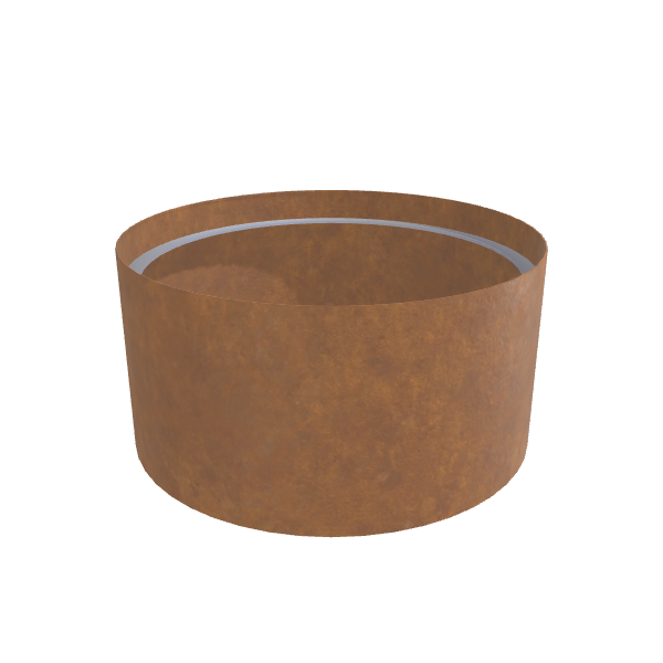 Corten Steel Circular Planter (48"D × 24"H) Raised Garden Bed - 7 ga Knife Edge Walls