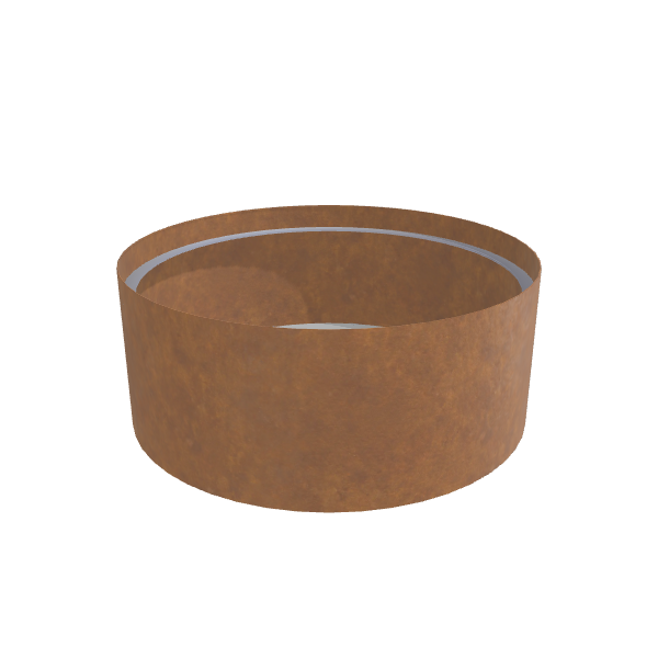 Corten Steel Circular Planter (60"D × 24"H) Raised Garden Bed - 7 ga Knife Edge Walls